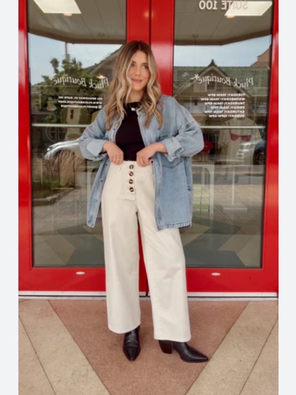 Zara Denim wide leg cargo pants